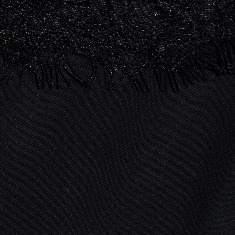 Elka Satin Lace Camisole in Black