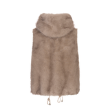 Soft Beige Faux Fur Gillet