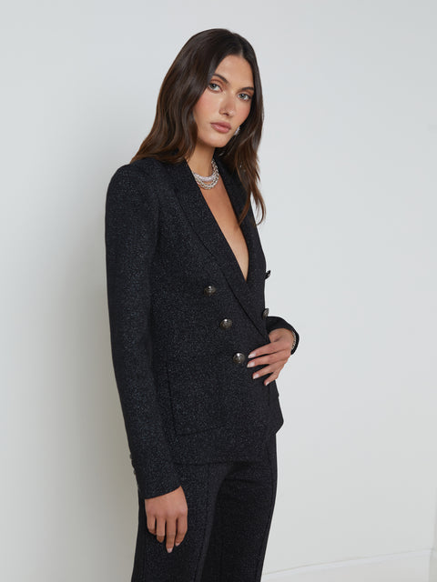 Kenzie Metallic Knit Blazer