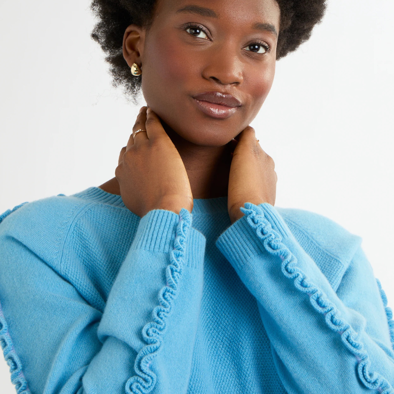 Katelyn Boating Blue Cashmere Jumper