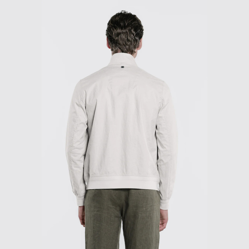 Soil Techno Linen Bomber Jacket in Oat