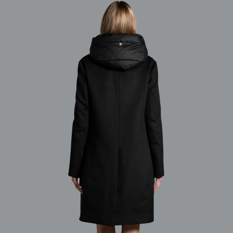 Padded Rainproof Wool Coat