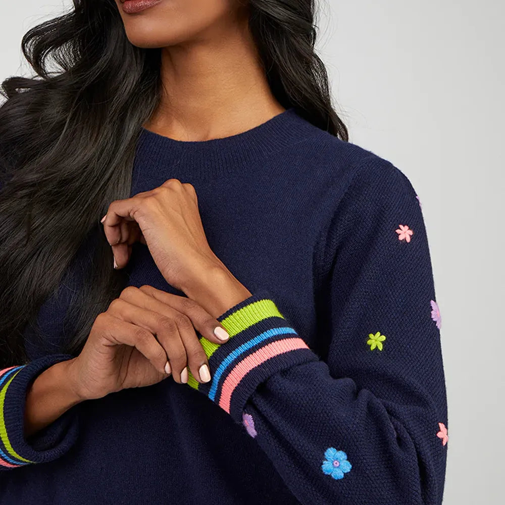 Quinn Navy Cashmere Jumper