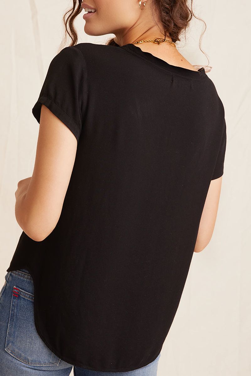 V-Neck Tee - Black